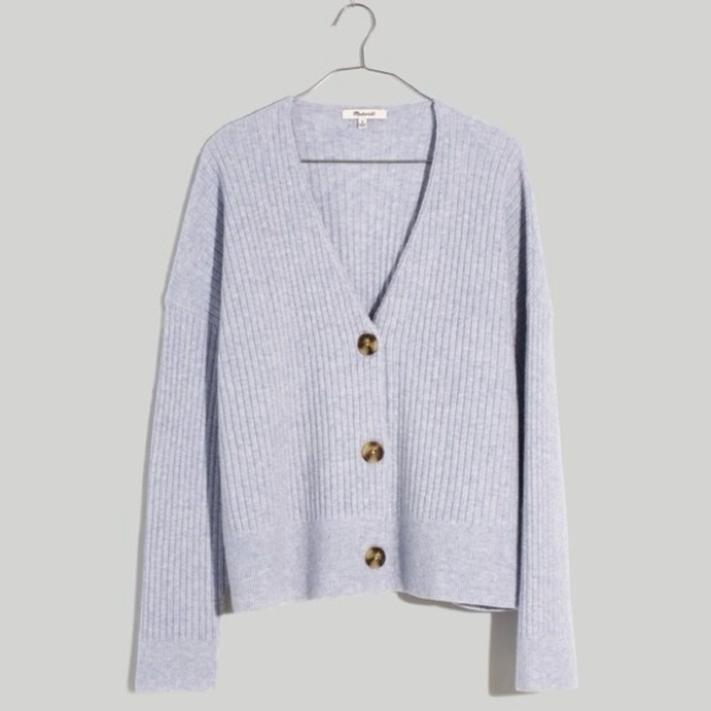 Madewell Cameron Ribbed Cardigan Sweater in Coziest Yarn